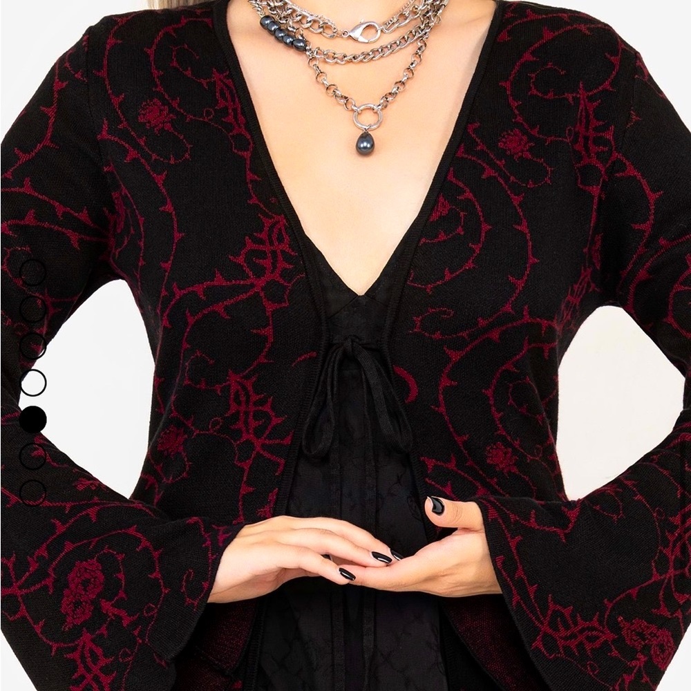 Disturbia NWOT Thorns Knit Longline Cardigan